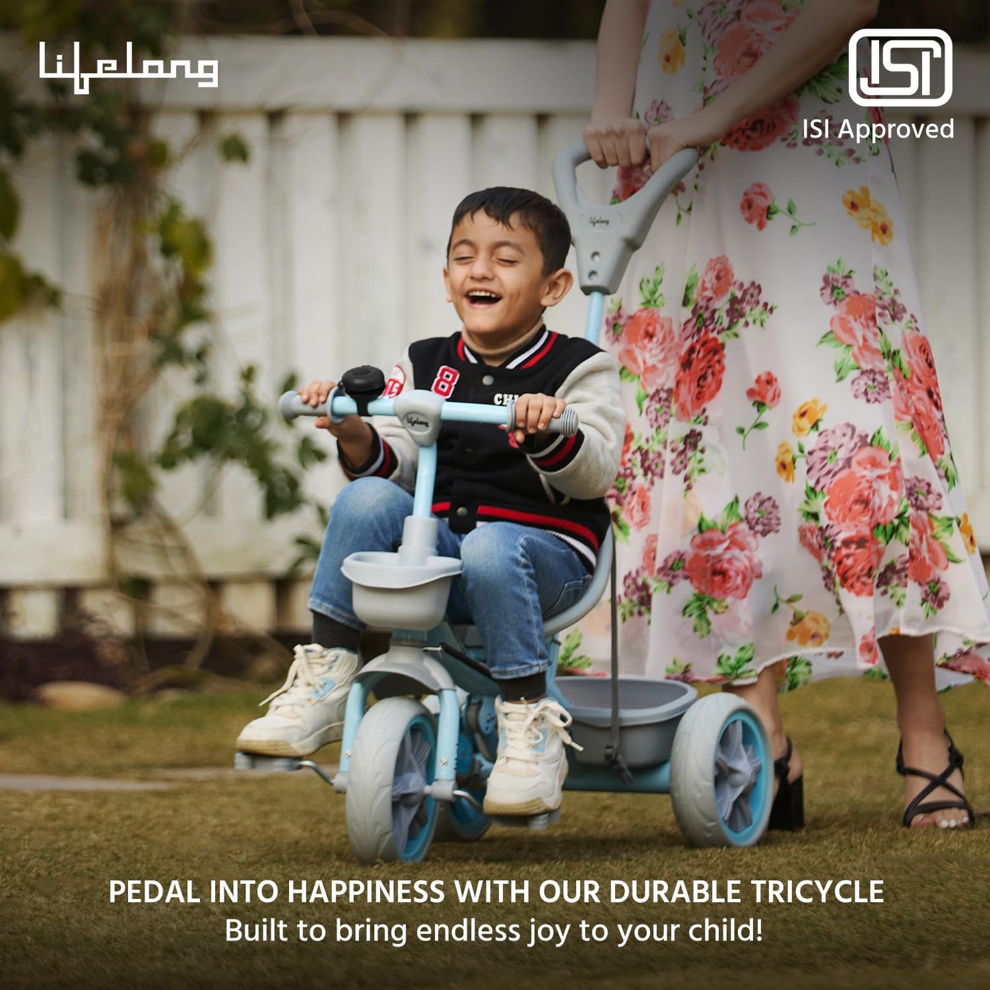 Lifelong Trike Cycle for Kids Cycle 2-5 Years - Tricycles for Boy & Girl - Baby Cycle - Bicycle for Kids - Bike with 3 EVA Wheels, Bell & Basket -Durable Tricycle with Parental Control