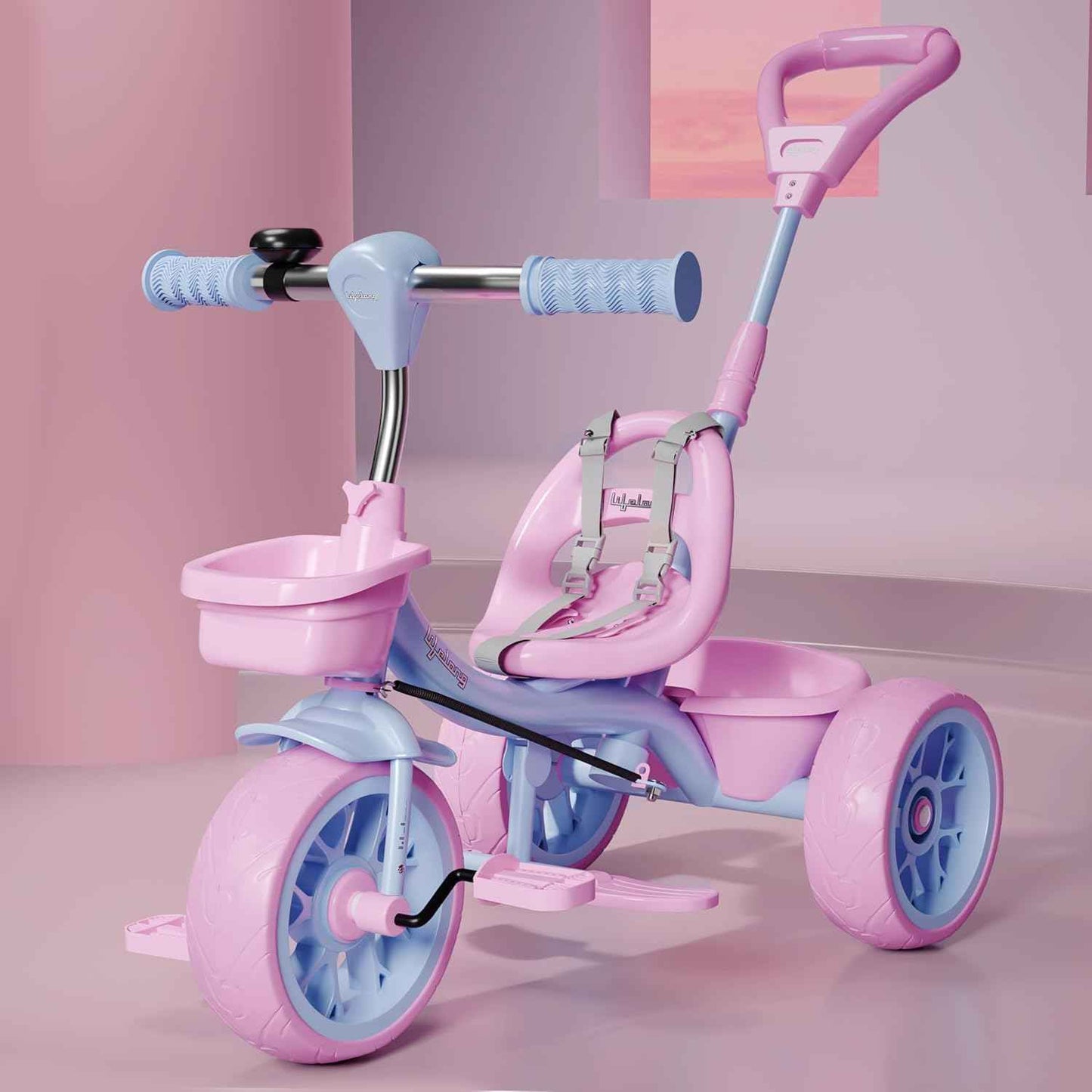 Lifelong Trike Cycle for Kids Cycle 2-5 Years - Tricycles for Boy & Girl - Baby Cycle - Bicycle for Kids - Bike with 3 EVA Wheels, Bell & Basket -Durable Tricycle with Parental Control