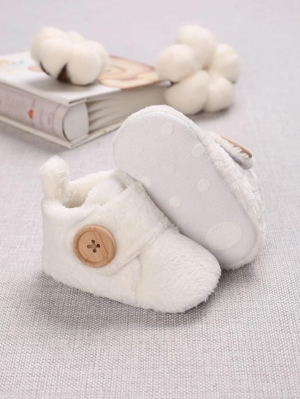 Star Fish Newborn Baby Boys & Girls 3 TO 12 Months Skin Friendly Comfortable & Breathable Cotton Booties (Pink -1212)