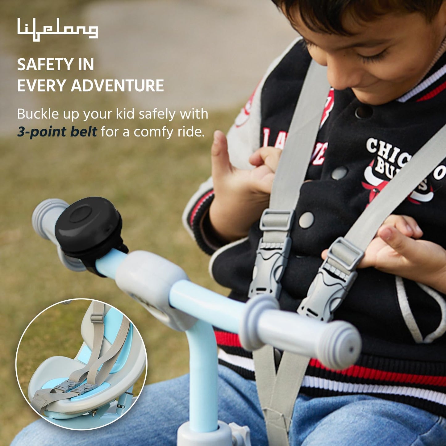 Lifelong Trike Cycle for Kids Cycle 2-5 Years - Tricycles for Boy & Girl - Baby Cycle - Bicycle for Kids - Bike with 3 EVA Wheels, Bell & Basket -Durable Tricycle with Parental Control