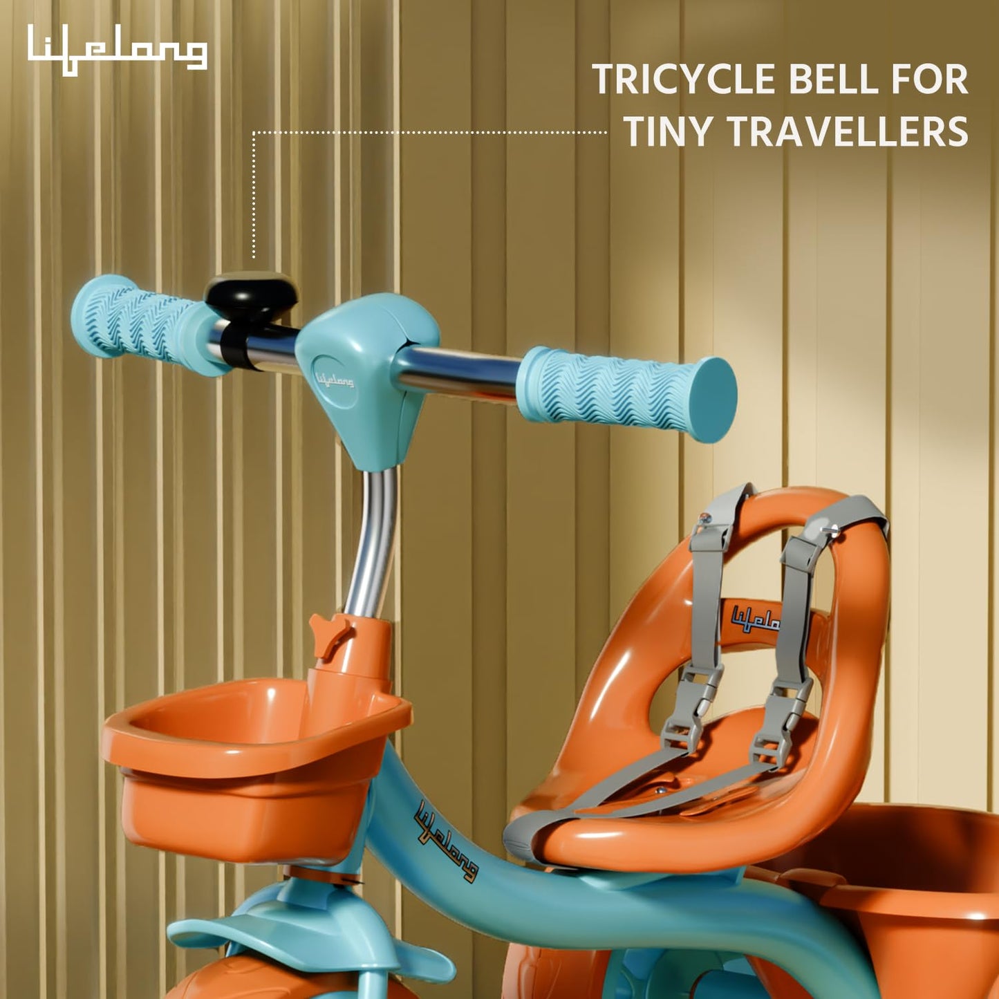 Lifelong Trike Cycle for Kids Cycle 2-5 Years - Tricycles for Boy & Girl - Baby Cycle - Bicycle for Kids - Bike with 3 EVA Wheels, Bell & Basket -Durable Tricycle with Parental Control