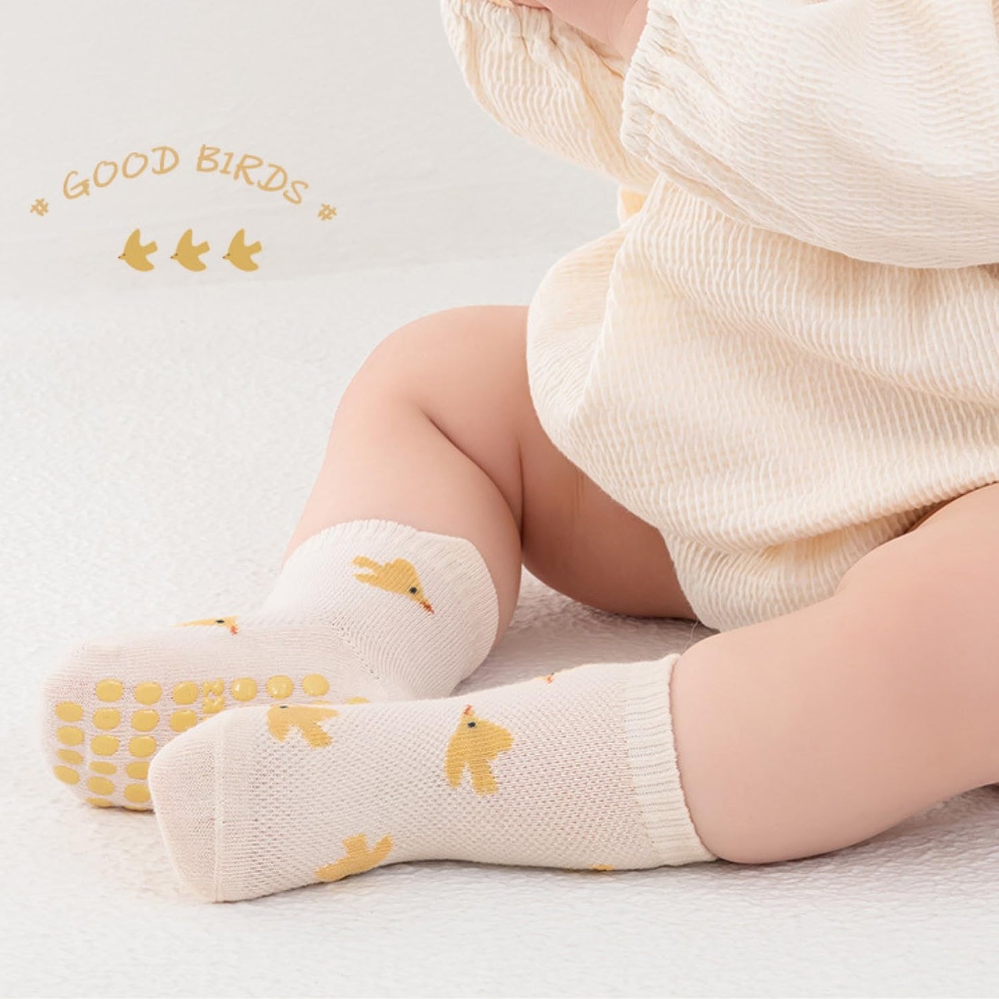Ahamo Baby Boys' Summer Socks with Anti-Slip Grips