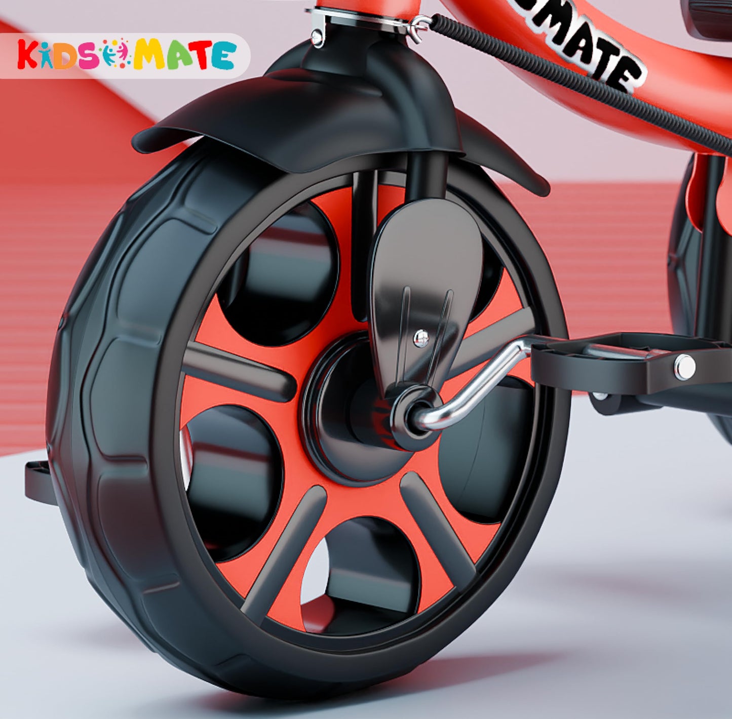 Kidsmate Xplorer 3-in-1 Tricycle for Kids | Durable Plug & Play Baby Trike with EVA Wheels, Safety Rail & Push Handle for Parents | Safe & Comfortable Ride for Toddlers 12-48 Months