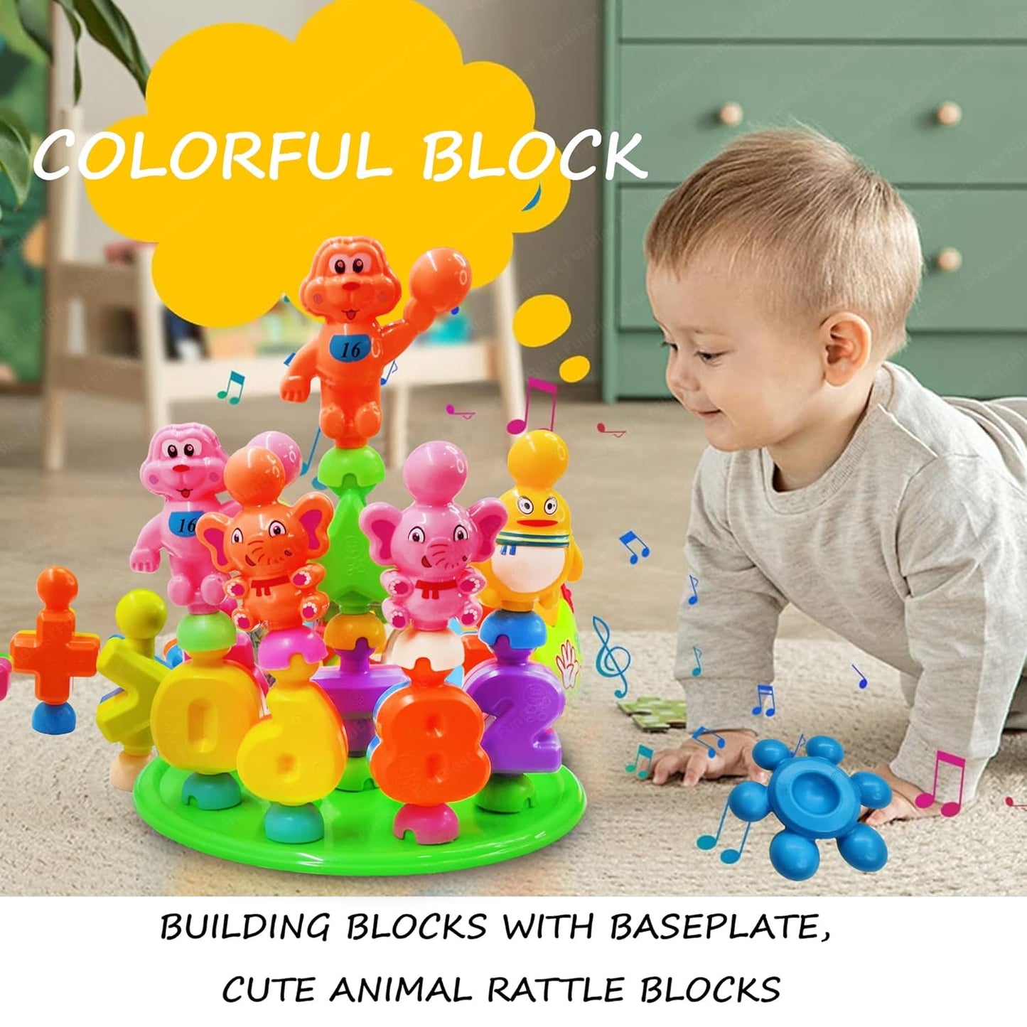 FunBlast DIY Plastic Building Blocks for Kids Building Blocks Toy for Kids Puzzle Games for Kid, Toys for Children Educational & Learning Toy for Kid, Girls & Boys - (250+ Blocks with 38 Wheels)