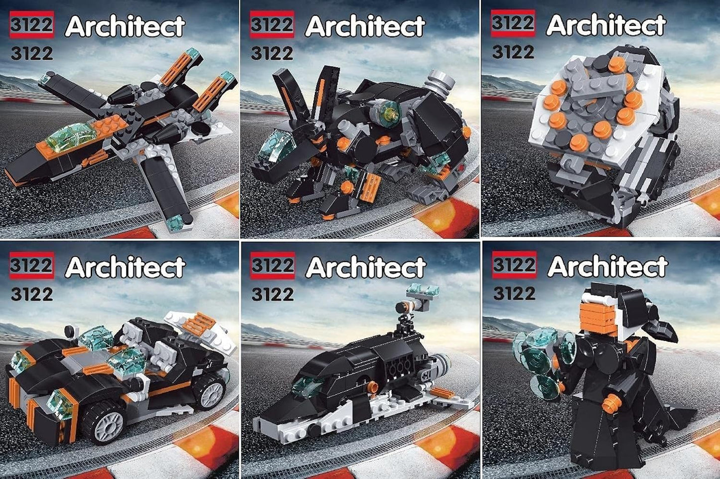 Umadiya® 36-in-1 Magic Building Blocks Set | 256+ Pieces | Creative Construction Toy for Kids | Includes Instruction Manual | Ideal for Boys & Girls Ages 6+ | DIY Brick Robot, Jet, Ship Models