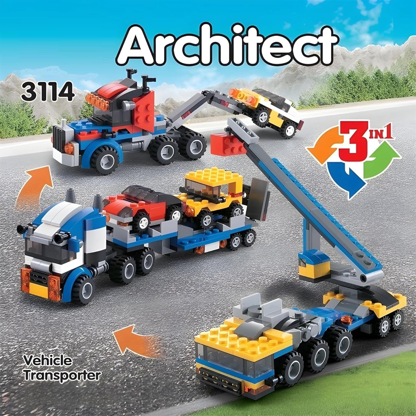 Umadiya® 36-in-1 Magic Building Blocks Set | 256+ Pieces | Creative Construction Toy for Kids | Includes Instruction Manual | Ideal for Boys & Girls Ages 6+ | DIY Brick Robot, Jet, Ship Models
