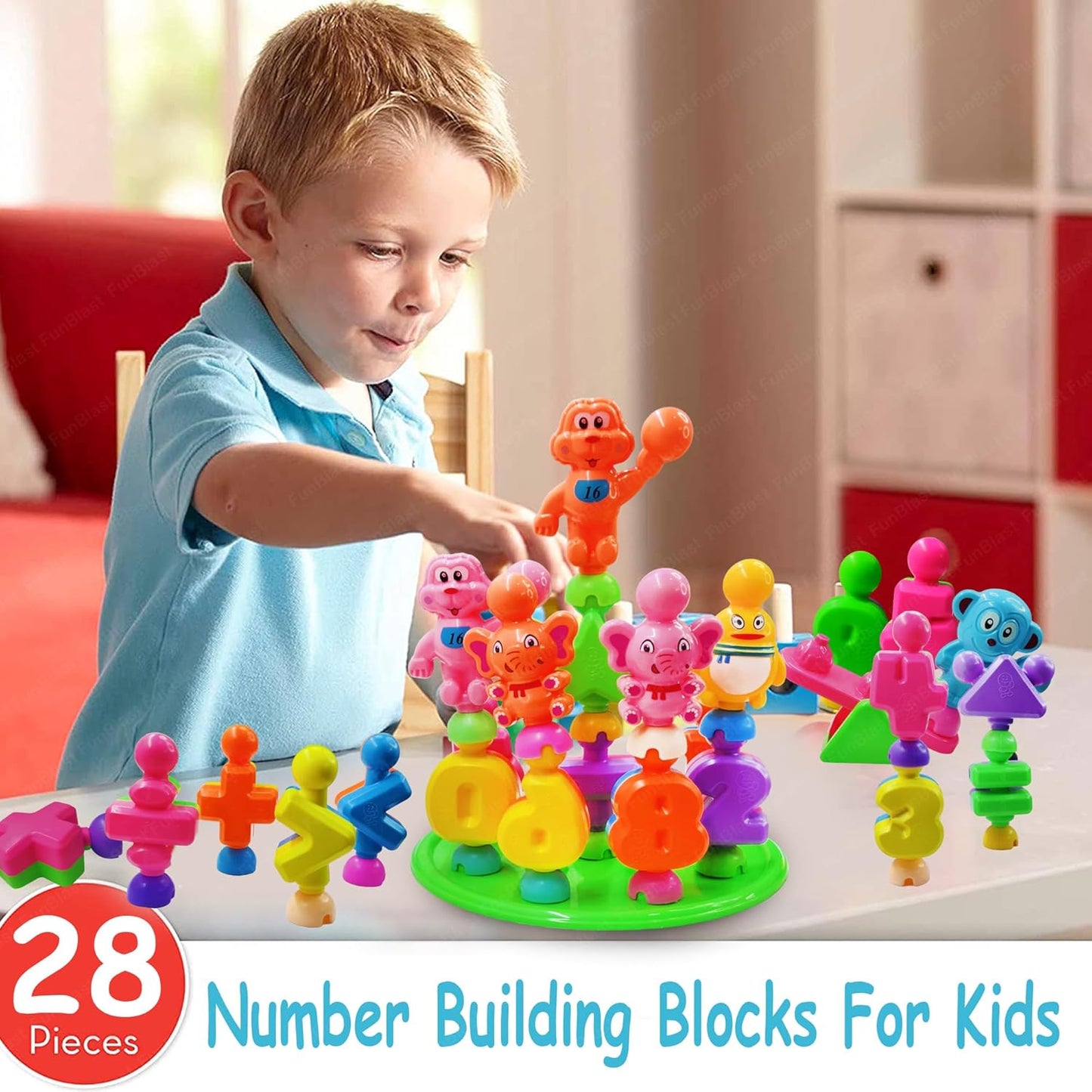 FunBlast DIY Plastic Building Blocks for Kids Building Blocks Toy for Kids Puzzle Games for Kid, Toys for Children Educational & Learning Toy for Kid, Girls & Boys - (250+ Blocks with 38 Wheels)