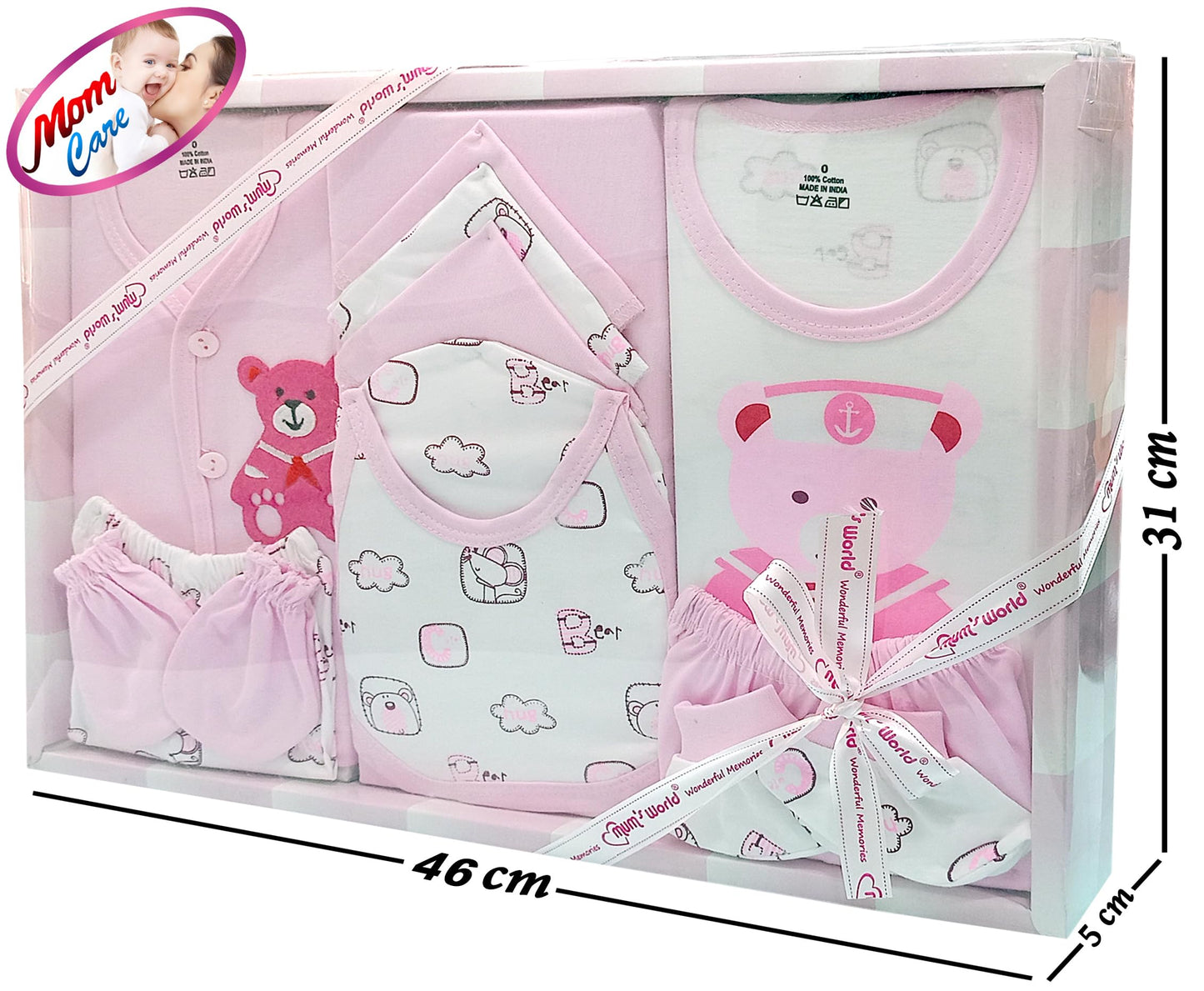 MOM CARE Newborn Baby Gift Set Has All Newborn Baby Essential Clothes in Baby Gift Set for or Girls Unisex 11 pcs Yellow