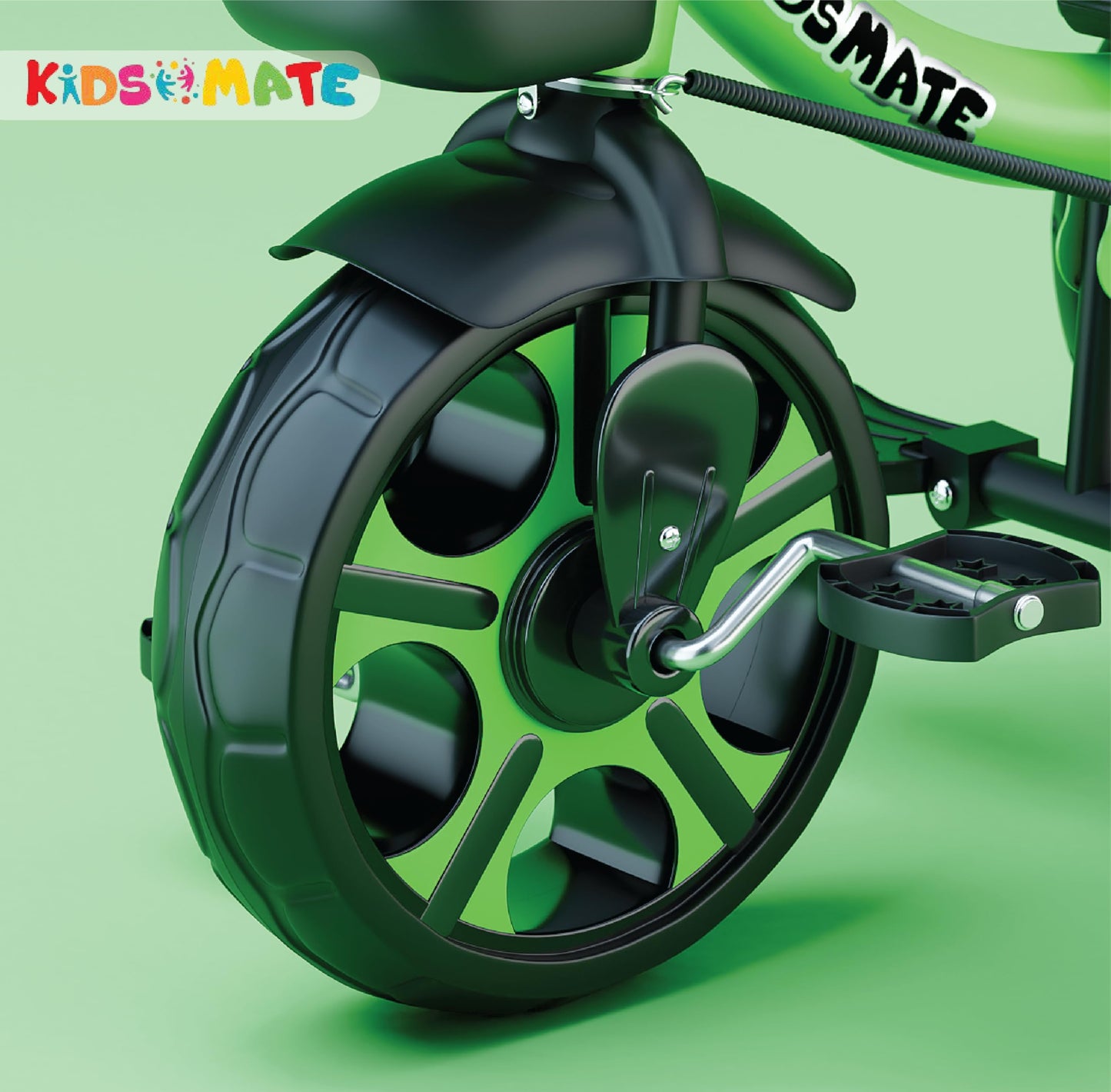 Kidsmate Xplorer 3-in-1 Tricycle for Kids | Durable Plug & Play Baby Trike with EVA Wheels, Safety Rail & Push Handle for Parents | Safe & Comfortable Ride for Toddlers 12-48 Months