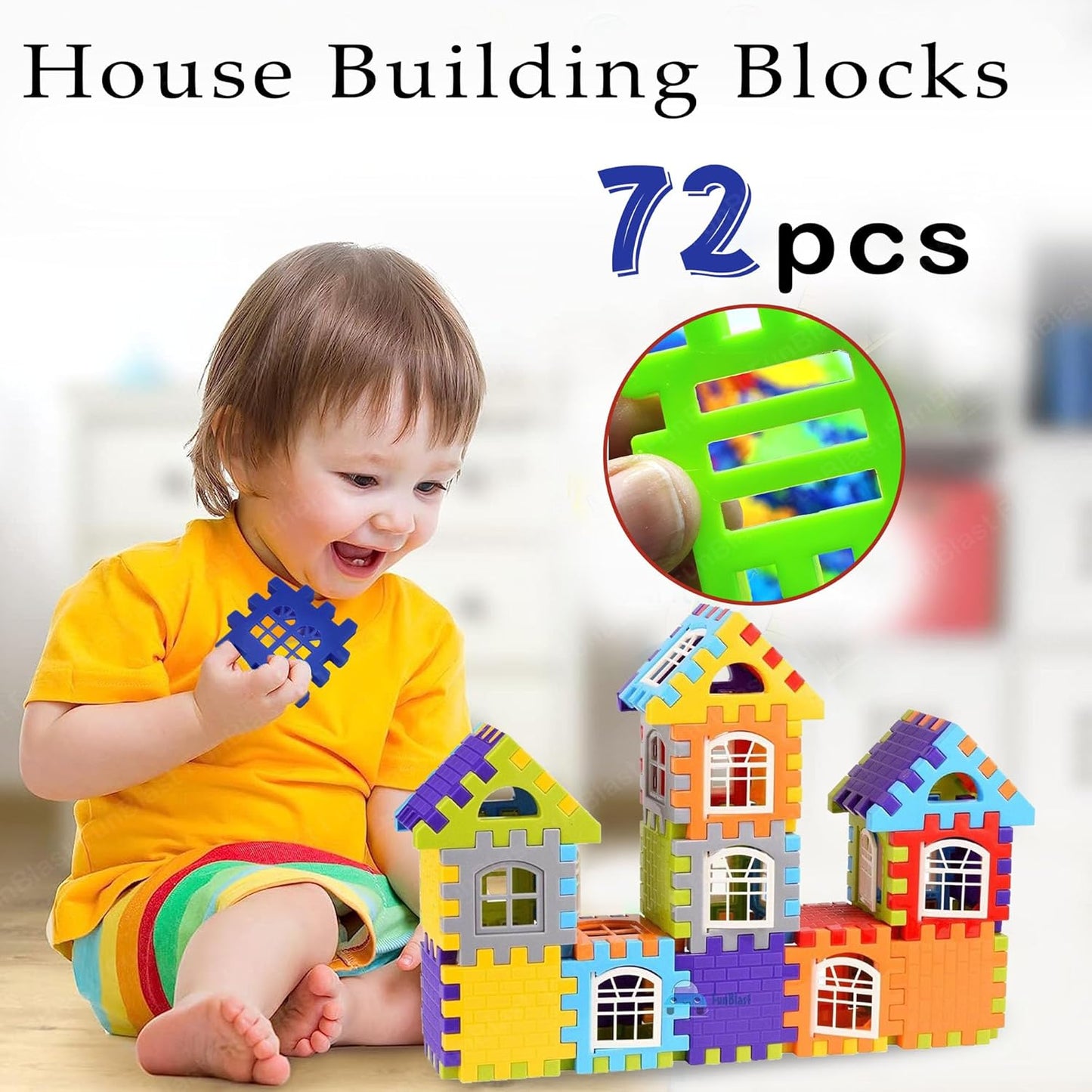 FunBlast DIY Plastic Building Blocks for Kids Building Blocks Toy for Kids Puzzle Games for Kid, Toys for Children Educational & Learning Toy for Kid, Girls & Boys - (250+ Blocks with 38 Wheels)