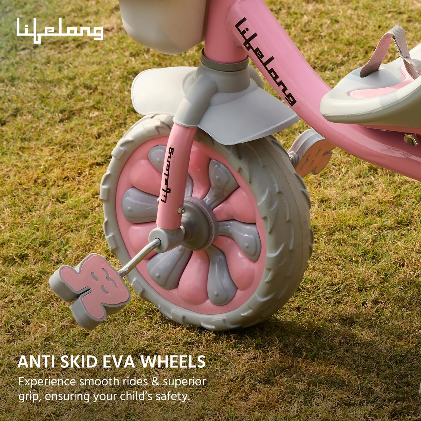 Lifelong Trike Cycle for Kids Cycle 2-5 Years - Tricycles for Boy & Girl - Baby Cycle - Bicycle for Kids - Bike with 3 EVA Wheels, Bell & Basket -Durable Tricycle with Parental Control