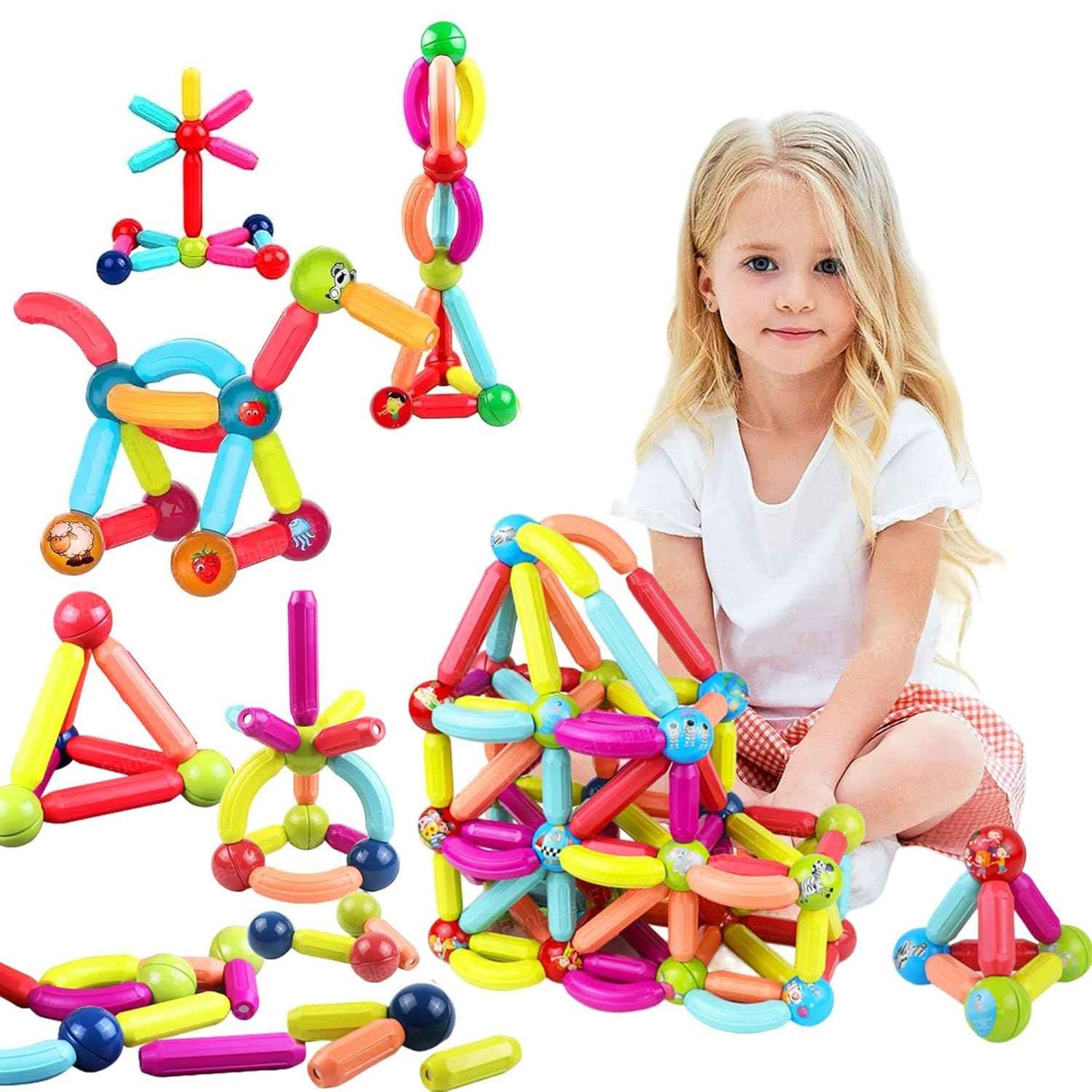 FunBlast DIY Plastic Building Blocks for Kids Building Blocks Toy for Kids Puzzle Games for Kid, Toys for Children Educational & Learning Toy for Kid, Girls & Boys - (250+ Blocks with 38 Wheels)