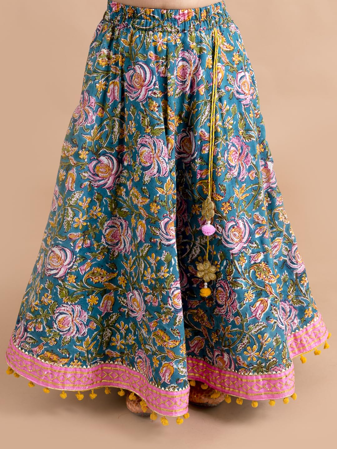 Pspeaches Girls Cotton Ready To Wear Readymade Lehenga And Choli Set