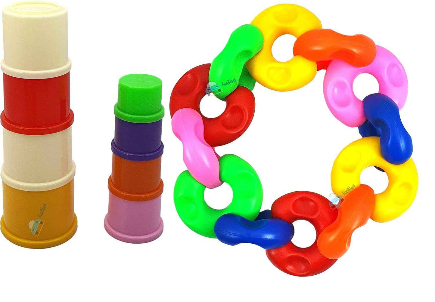 FunBlast DIY Plastic Building Blocks for Kids Building Blocks Toy for Kids Puzzle Games for Kid, Toys for Children Educational & Learning Toy for Kid, Girls & Boys - (250+ Blocks with 38 Wheels)