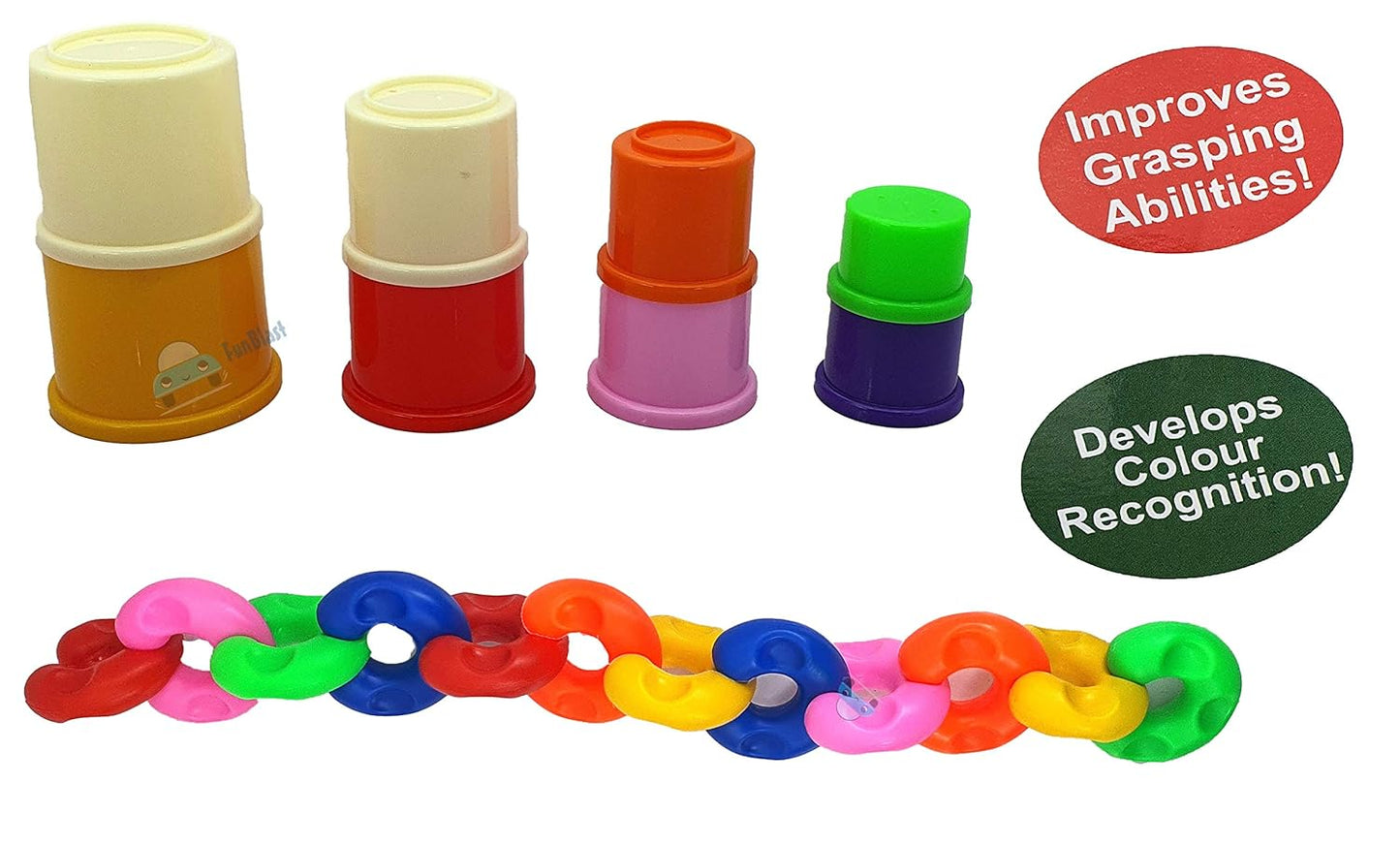FunBlast DIY Plastic Building Blocks for Kids Building Blocks Toy for Kids Puzzle Games for Kid, Toys for Children Educational & Learning Toy for Kid, Girls & Boys - (250+ Blocks with 38 Wheels)