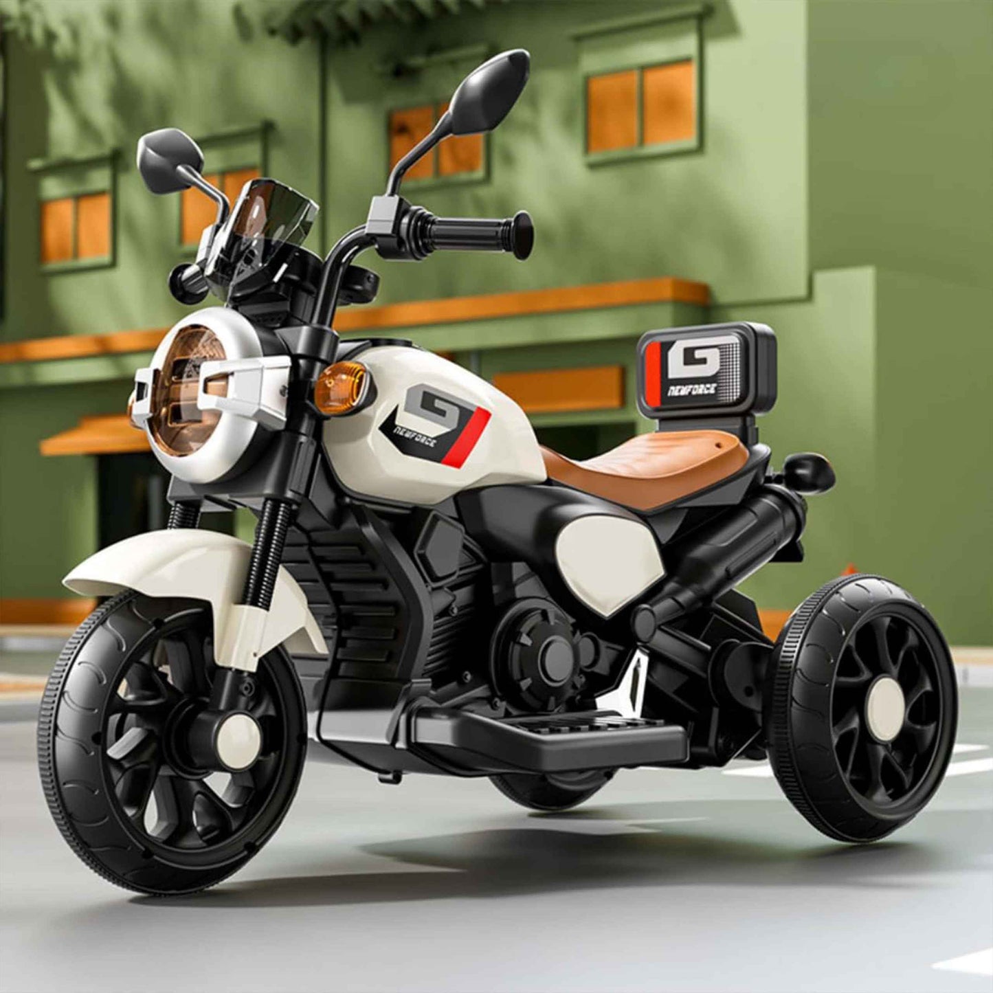 Kidsmate X-Power Ultimate Fun Electric Bike for Kids | 6V 4AH Battery, Dual Suspension with LED Lights & Comfy Backrest | Battery Bike for Kids for Ages 1-5 Years - Red