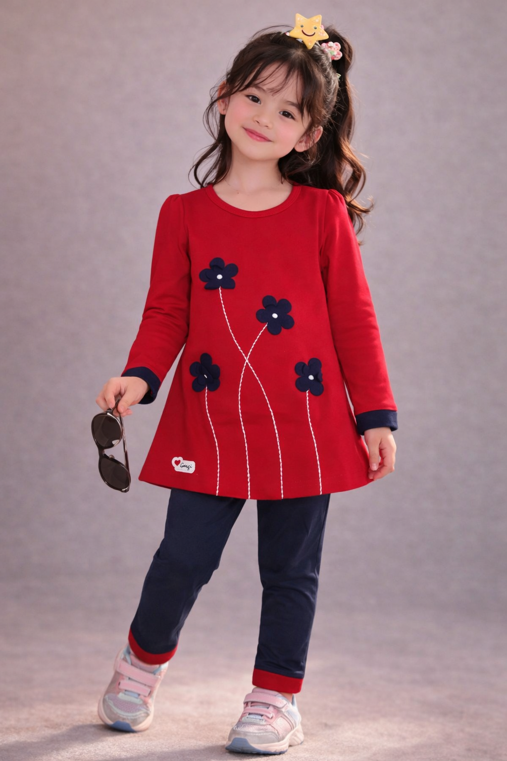 Charming Girls Pajama Set - Classic Full Sleeve Top and Pajama Set for Girls
