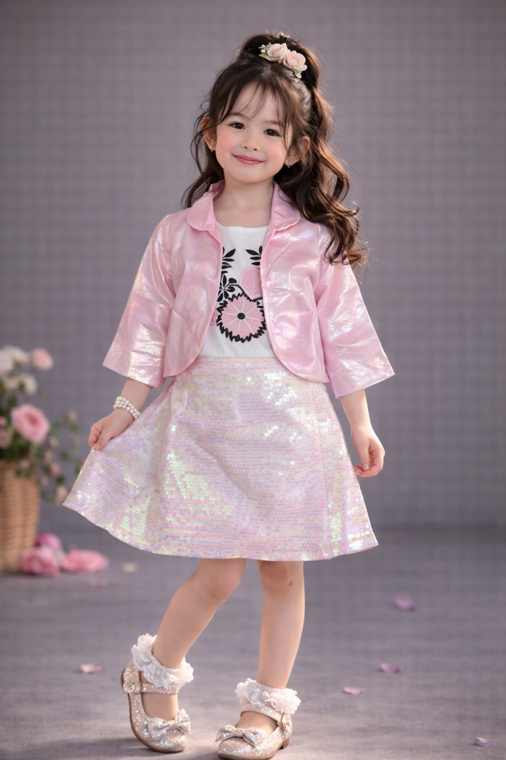 Full Sleeve Party Dress for Girls - Elegant Party Wear