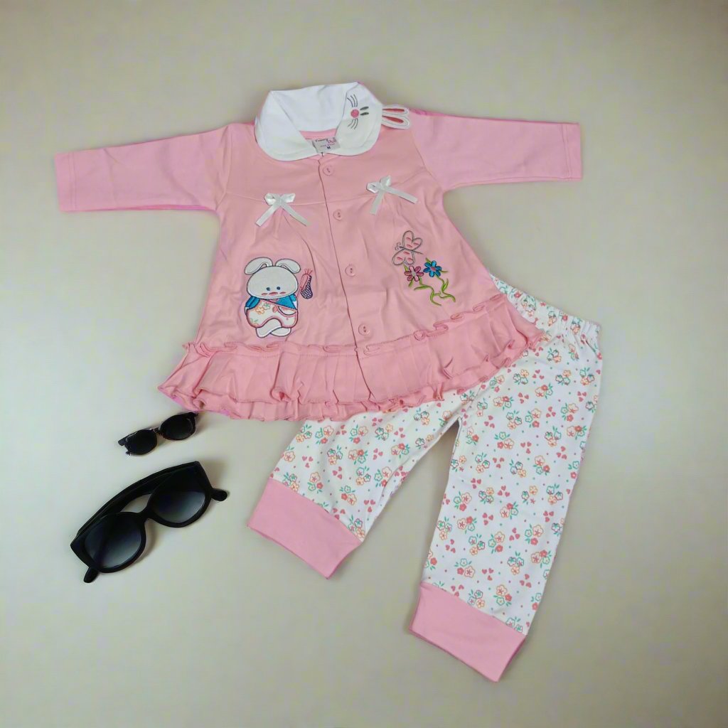 Adorable Floral Animal Print Pajama Set and Top