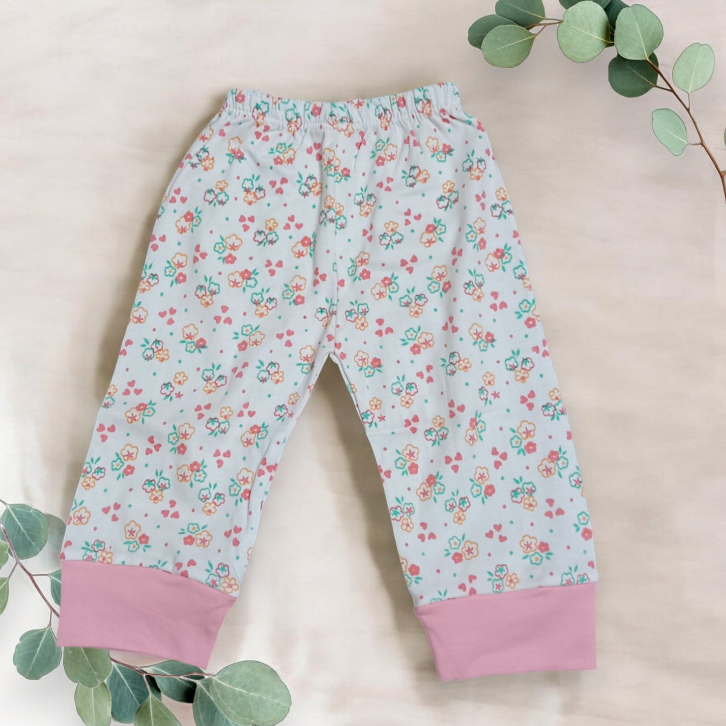 Adorable Floral Animal Print Pajama Set and Top