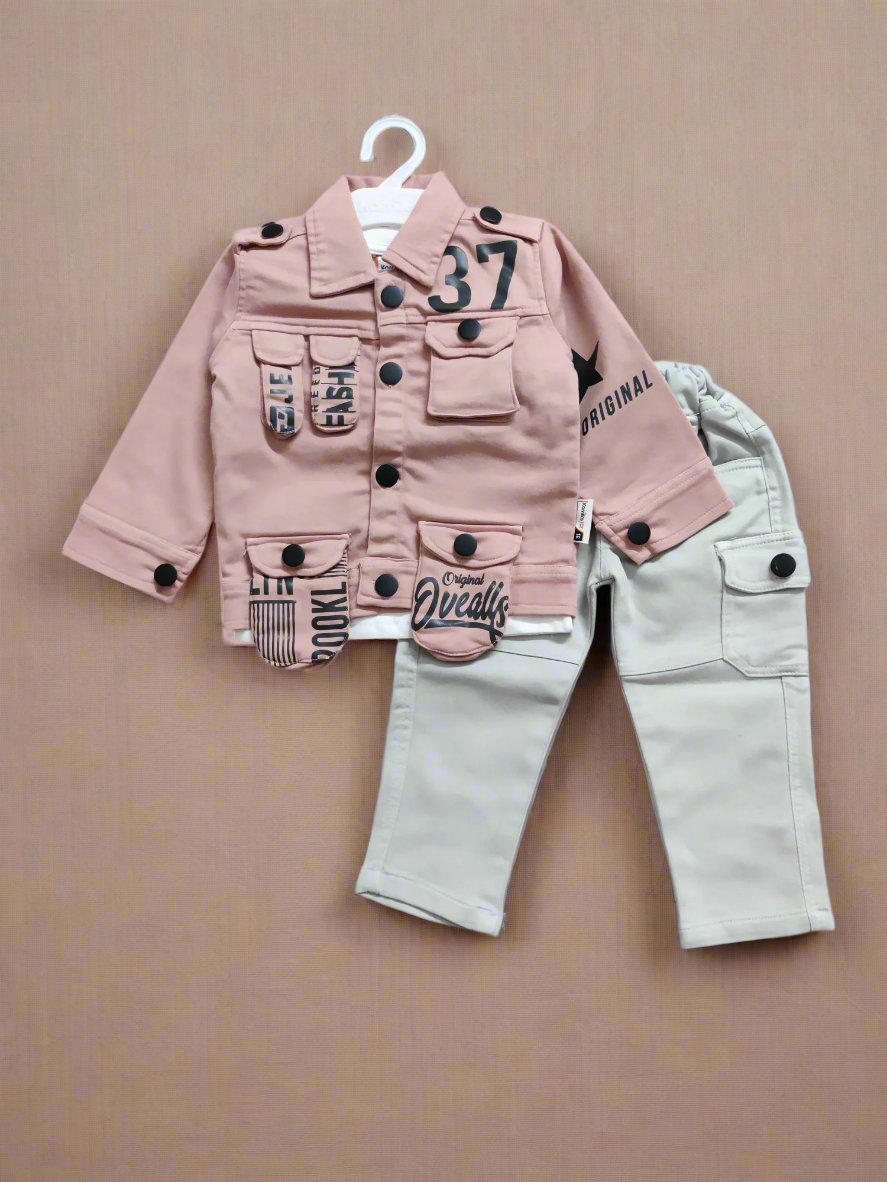 Trendy Kids' 3-Piece Outfit Set - Jacket, T-Shirt, and Pants, Perfect for birthday, wedding - Bumblehugs