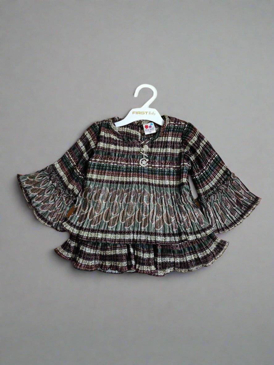 Charming Multicolored top and jeans set for girls, Perfect for birthday, wedding - Bumblehugs