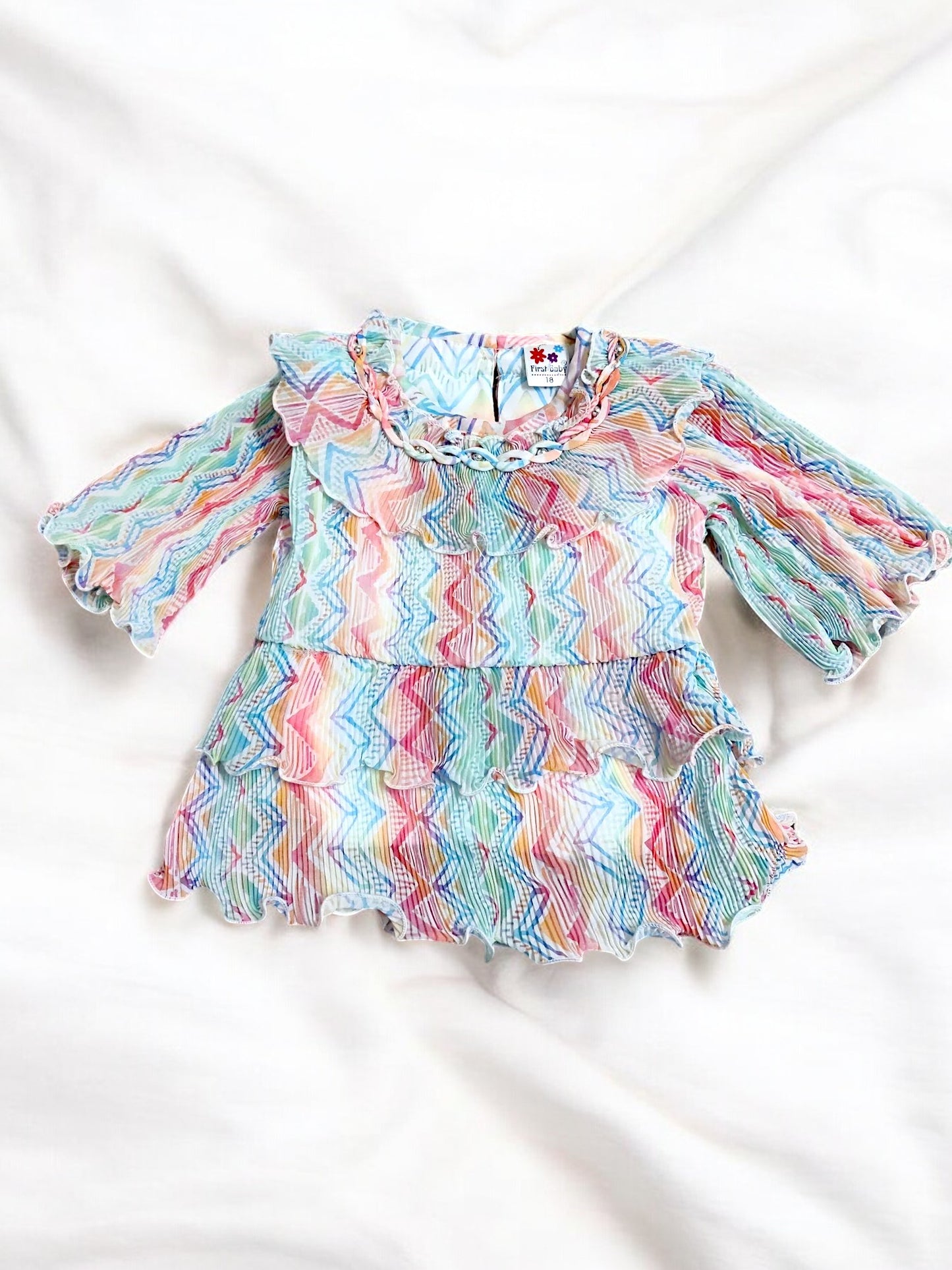 Multicolored Children's Clothing Set with top and jeans, Perfect for birthday, wedding - Bumblehugs