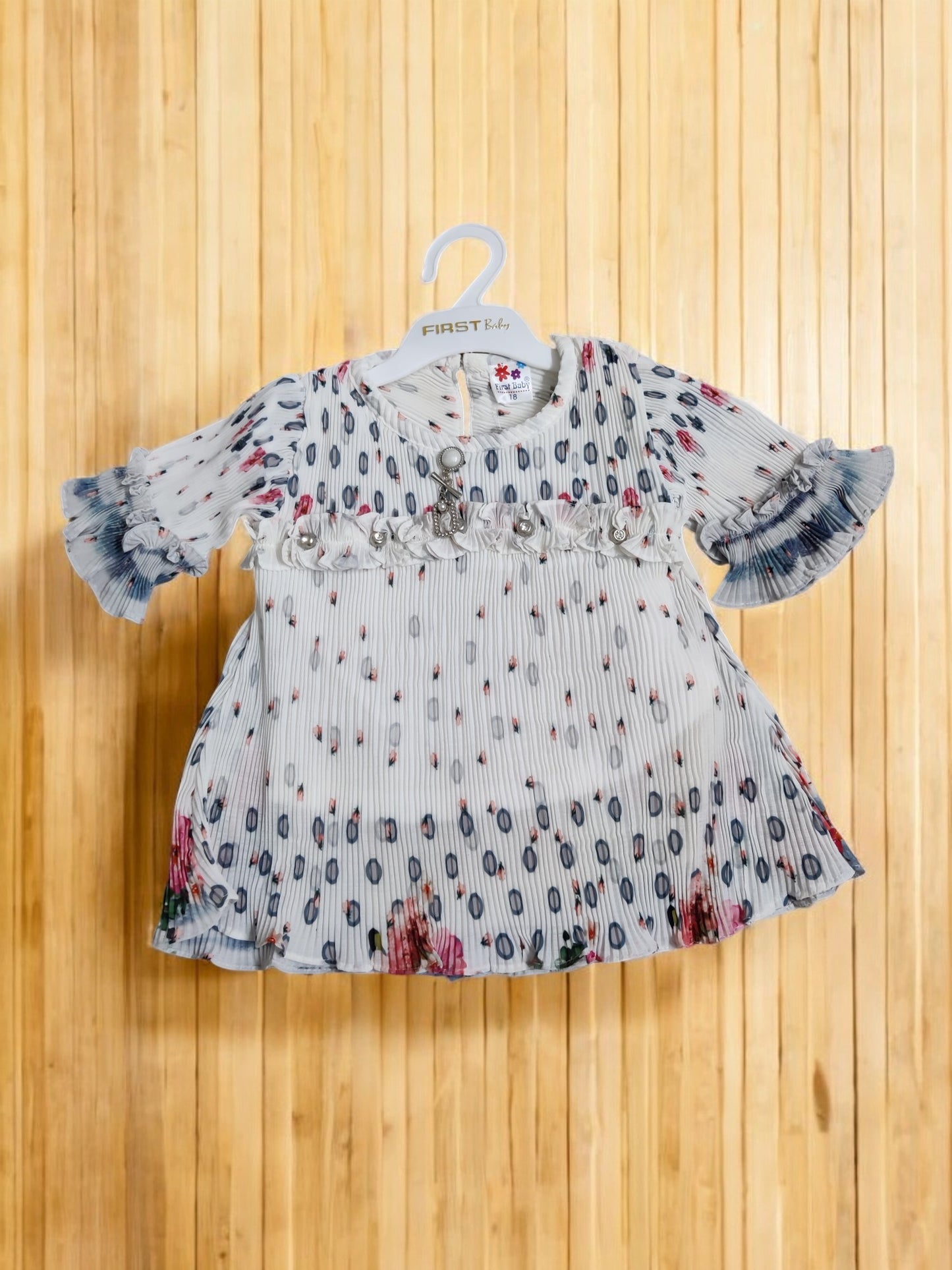 Charming Floral girls Outfit , top and jeans set, Perfect for birthday, wedding - Bumblehugs