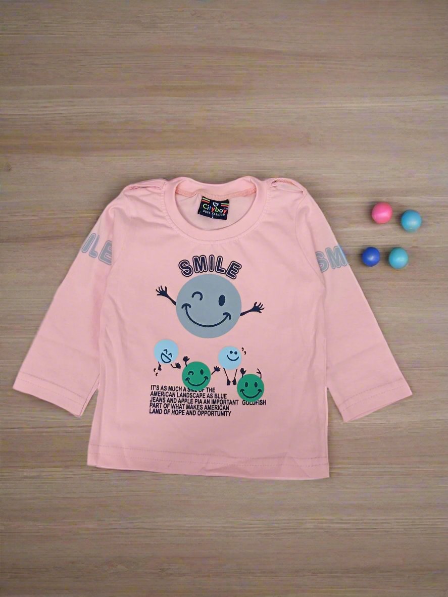 Adorable Denim Dungaree Outfit for Kids with Smiley Faces