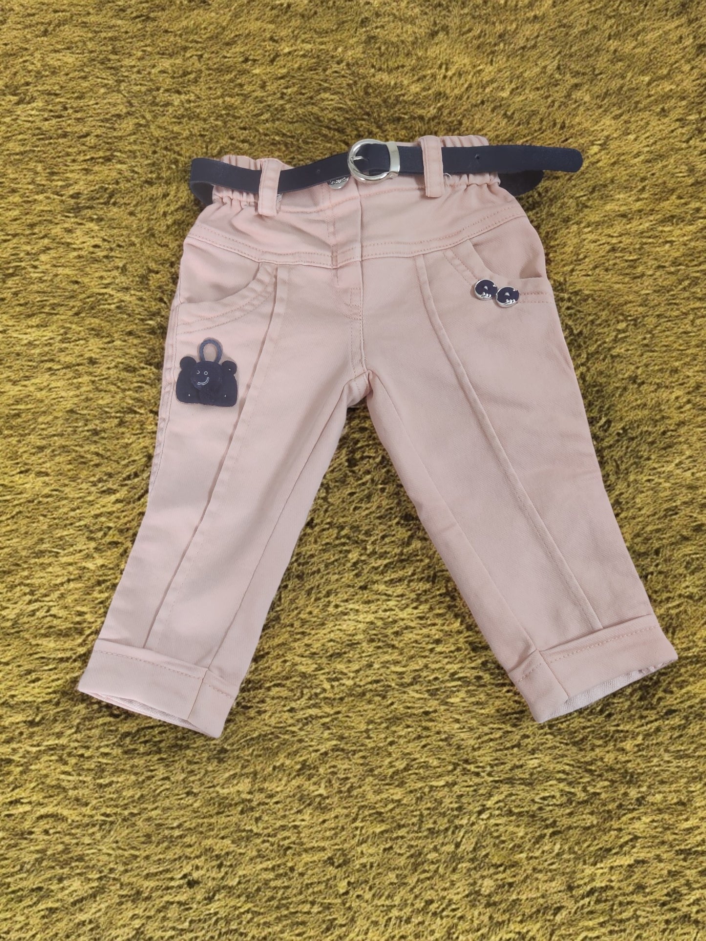 Charming Multicolored Plaid girl's top and jeans set - Bumblehugs