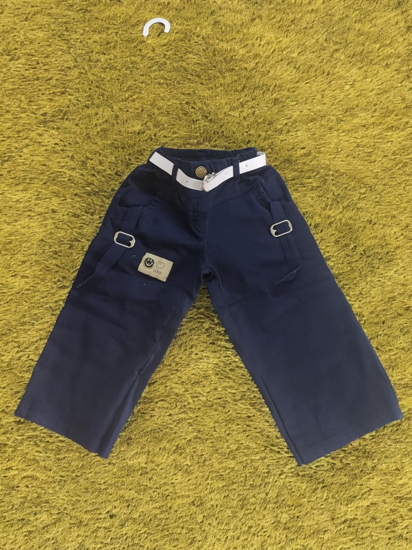 Stylish Plaid Top with Dark Blue Pants for girls - Bumblehugs