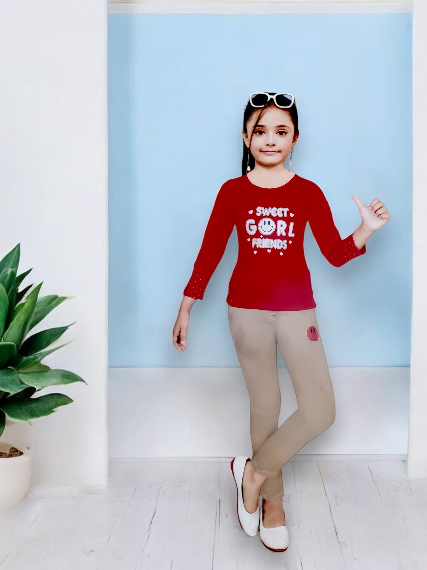 Adorable 'Sweet Girl Friends' kid's top and pajama set - Bumblehugs