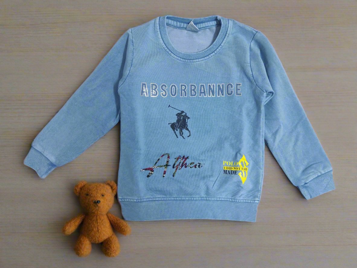 Trendy Light Blue Graphic top and Jeans set - Bumblehugs