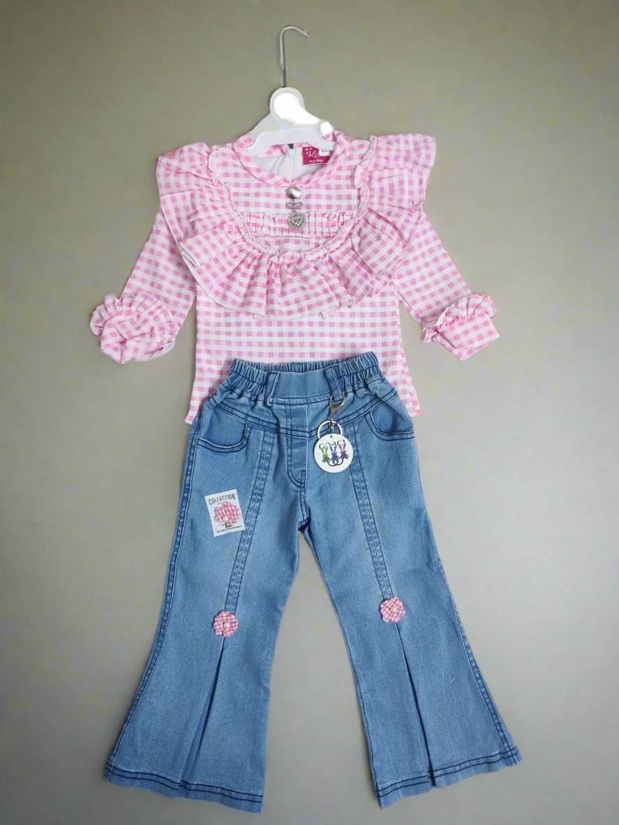 Charming Girl's top and denim jeans