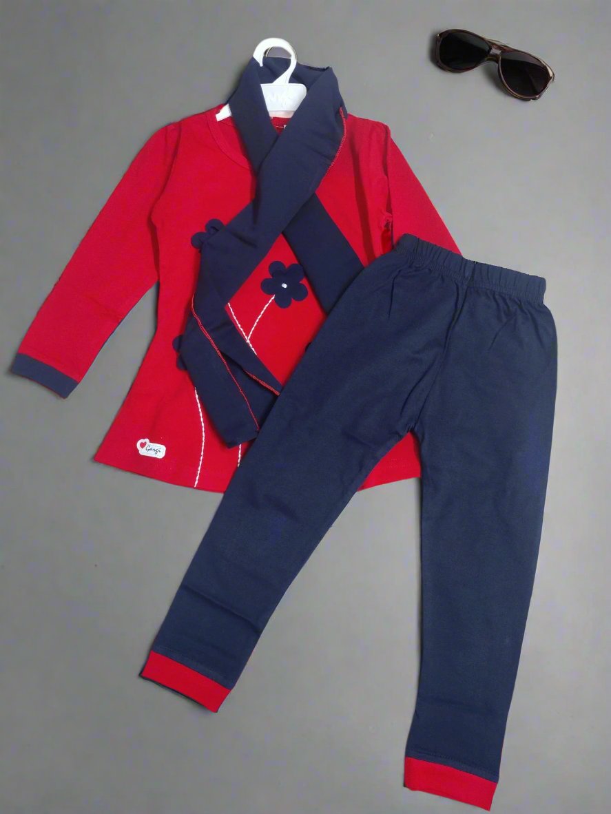 Charming Ensemble for Girls, classic full sleeve top and pajama set - Bumblehugs