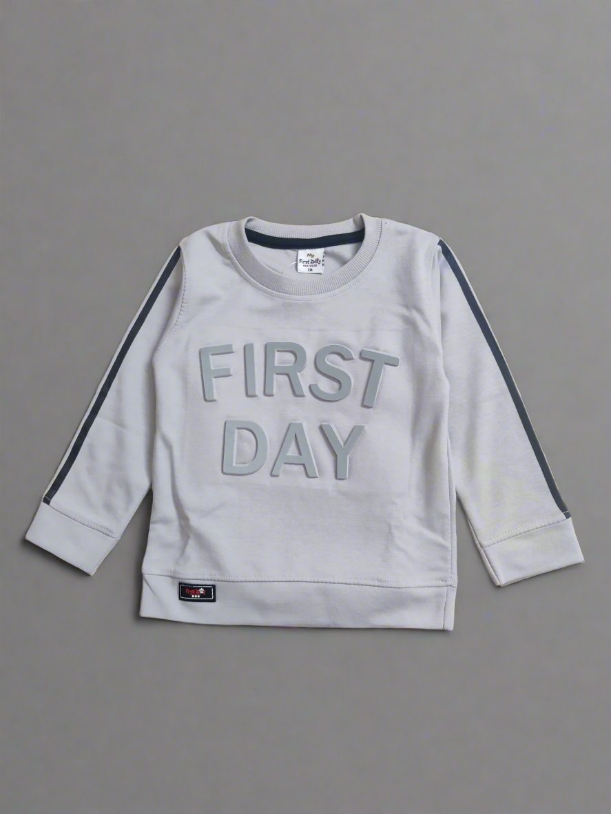 Stylish First Day Outfit for Boys, Full sleeve tshirt and jeans set - Bumblehugs