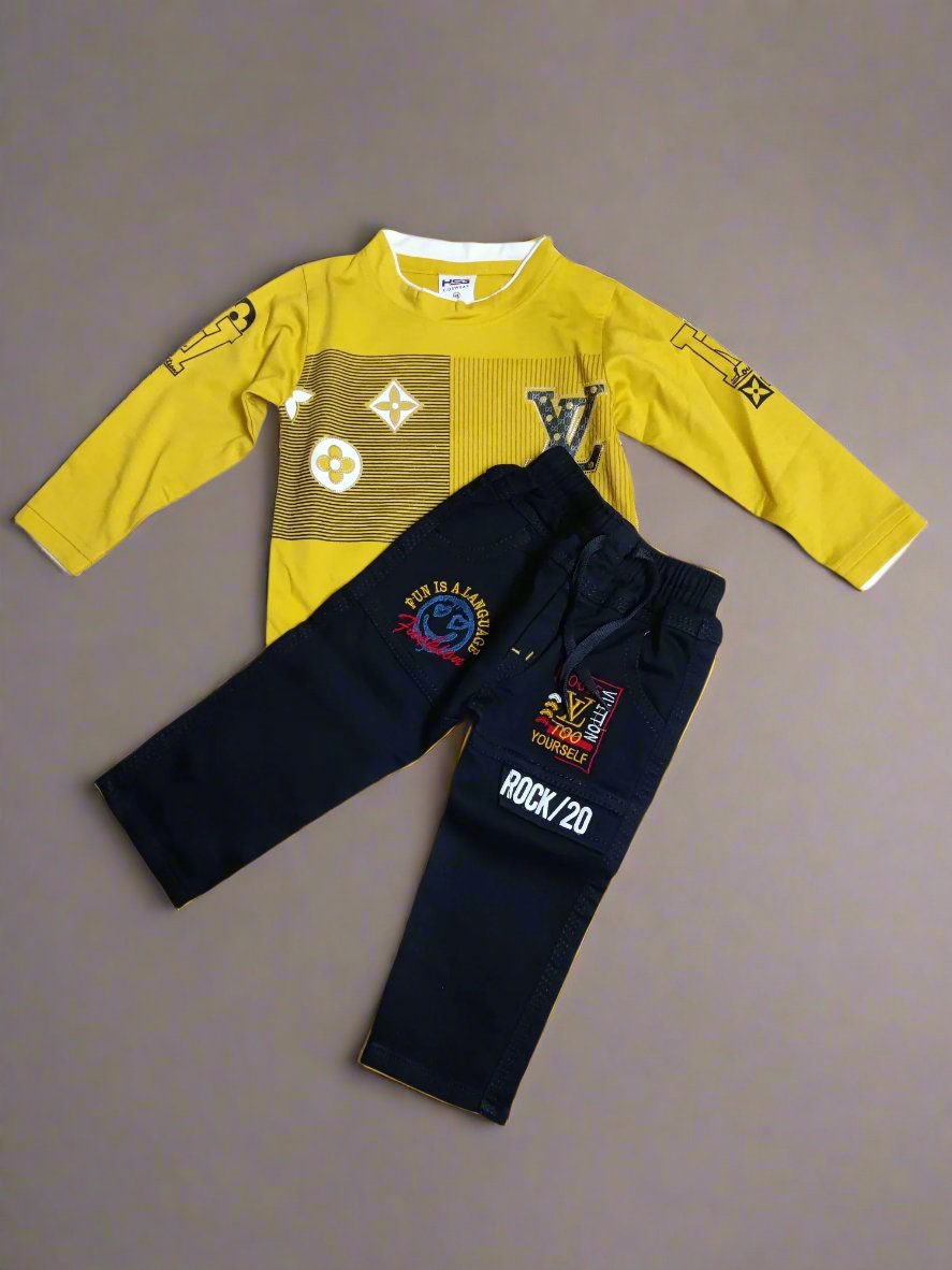 Charming Children's Outfit, full sleeve tshirt and jeans set - Bumblehugs