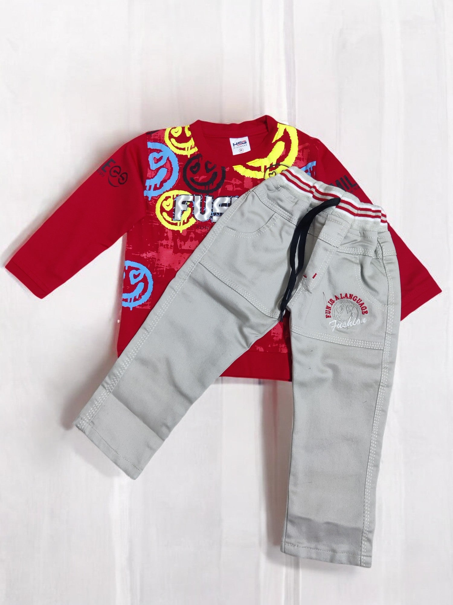Vibrant Fusion full Sleeve Tshirt & Pant Set - Bumblehugs