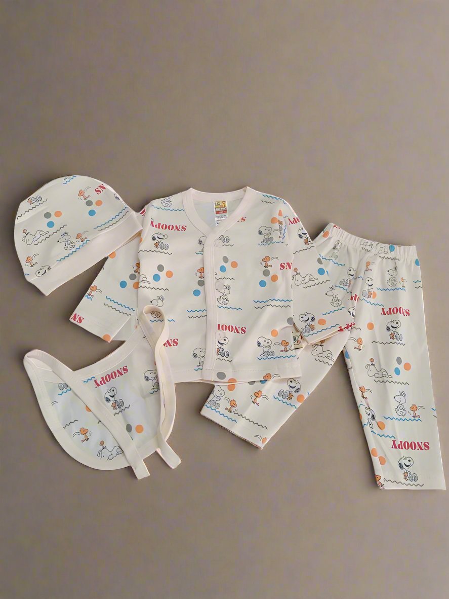 Adorable New Born Baby Clothing Set with Multicolor Patterns