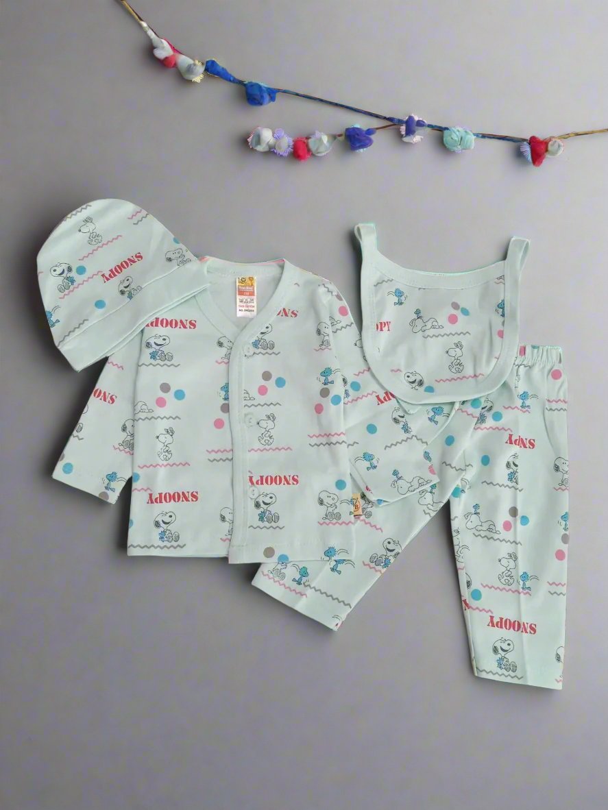 Adorable New Born Baby Clothing Set with Multicolor Patterns