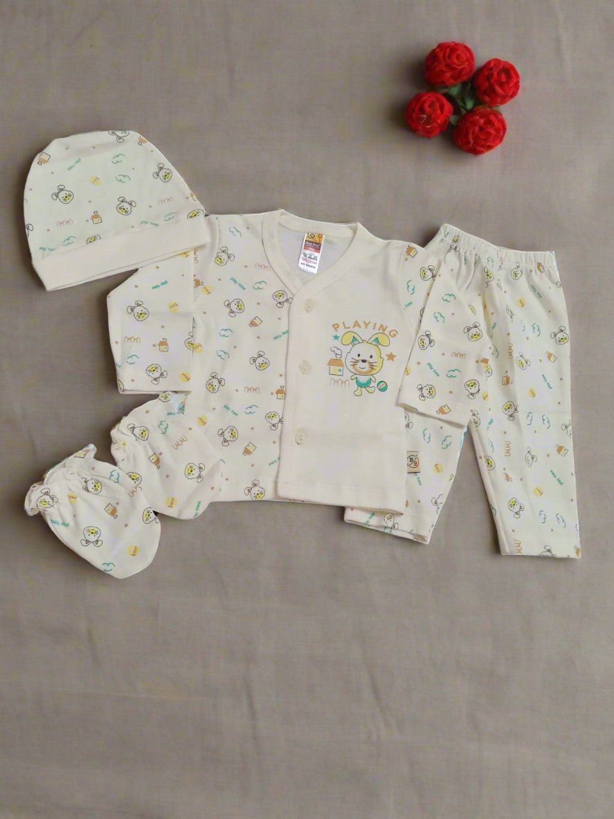 Charming New Born Clothing Set with Playful Prints