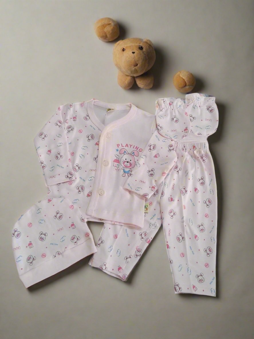 Charming New Born Clothing Set with Playful Prints