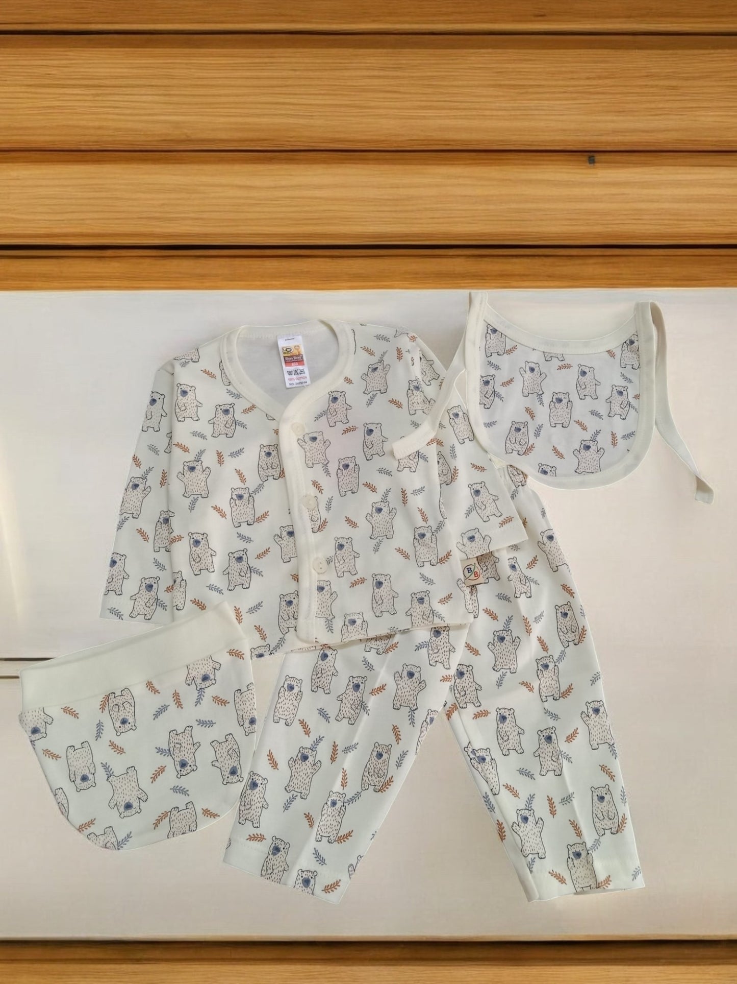 Adorable Owl Print Clothing Set for New Born