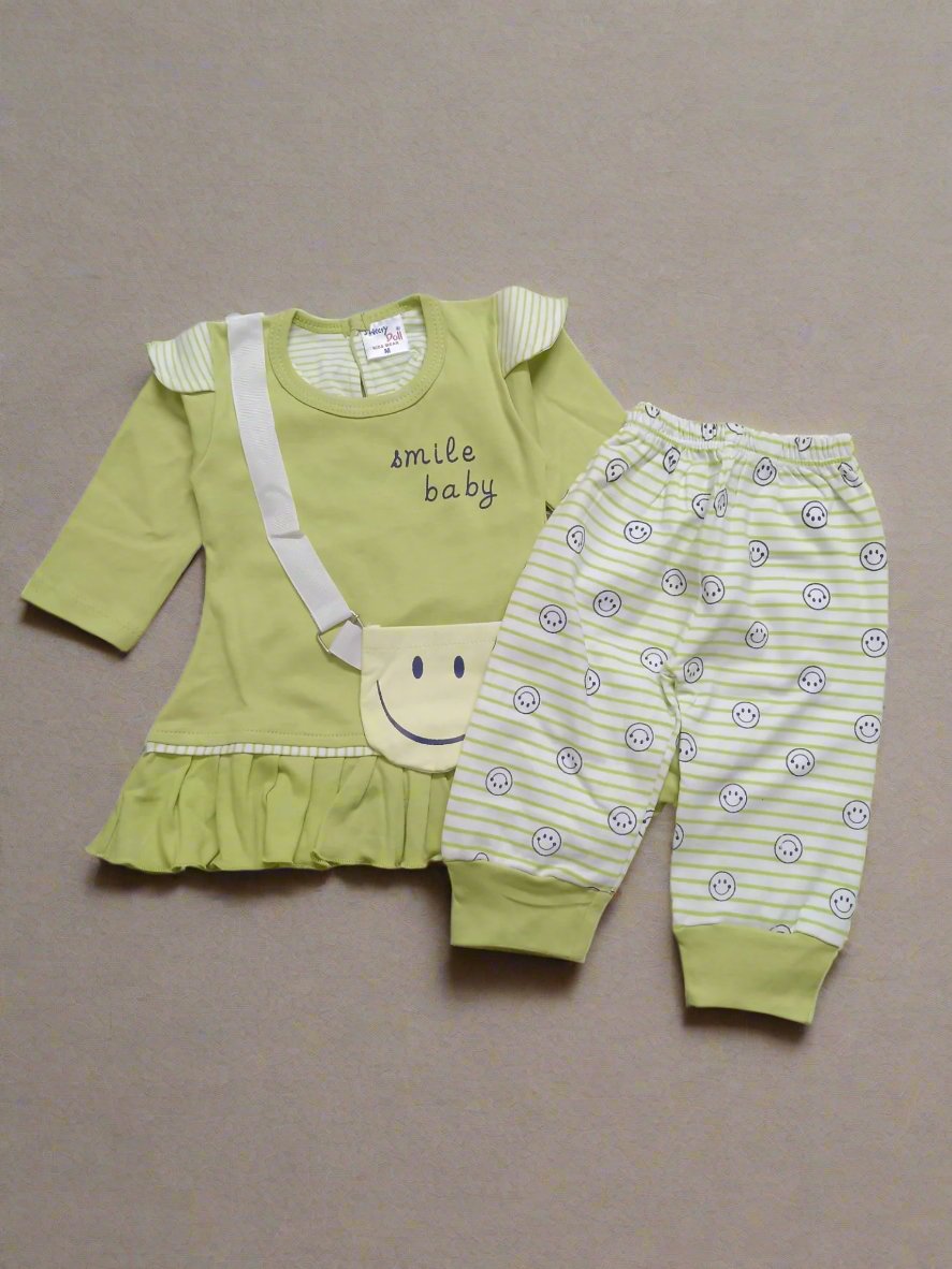 Charming Baby Top and Pajama Set with Elegant Purse