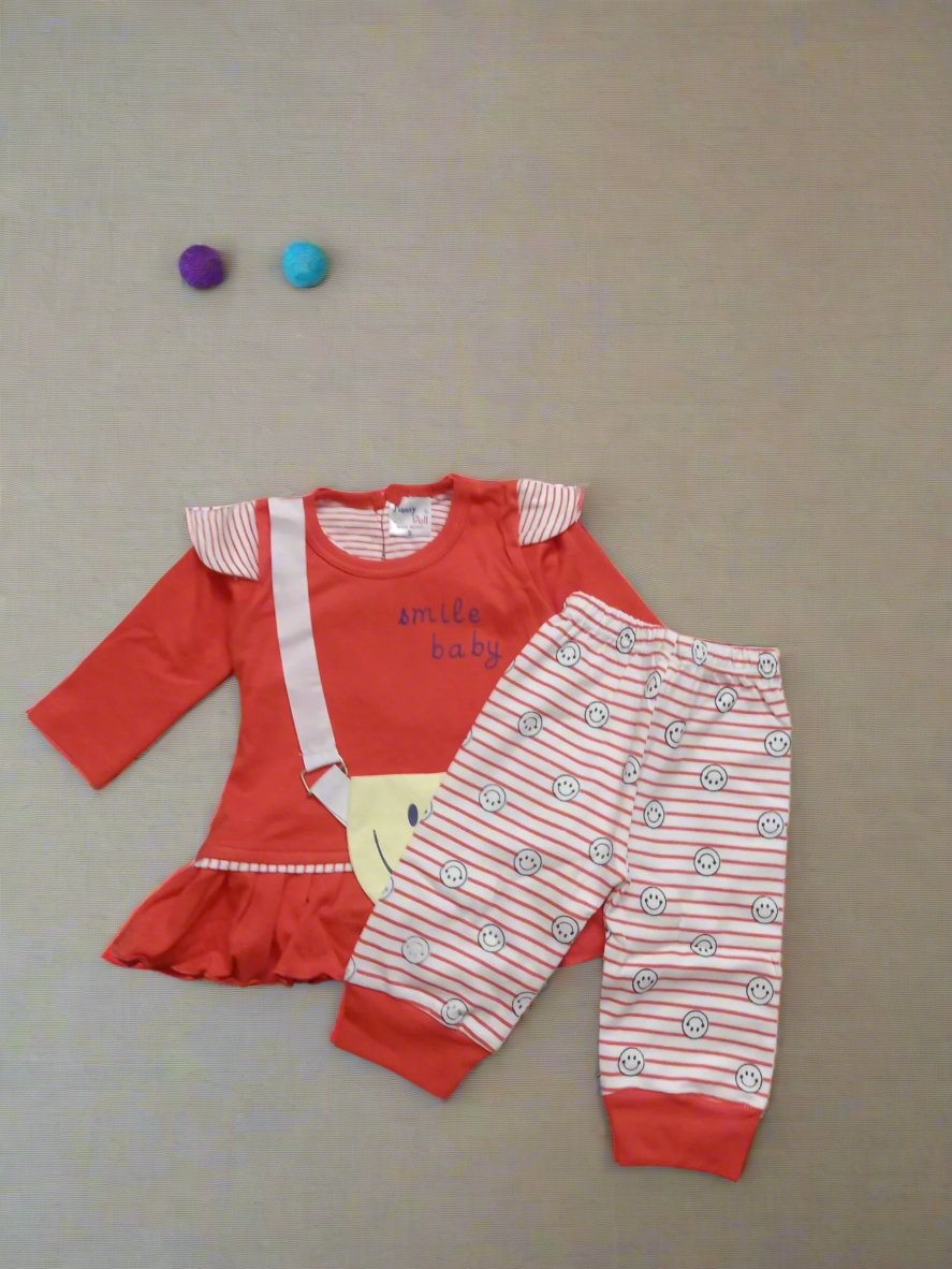 Charming Baby Top and Pajama Set with Elegant Purse
