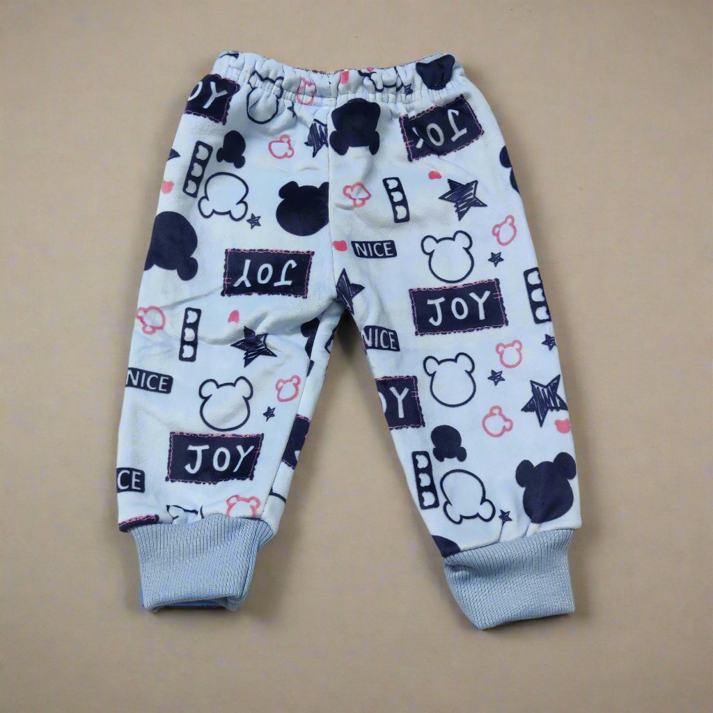 Adorable Light Blue Mickey Mouse Top and Pajama Set (Sweatshirt)