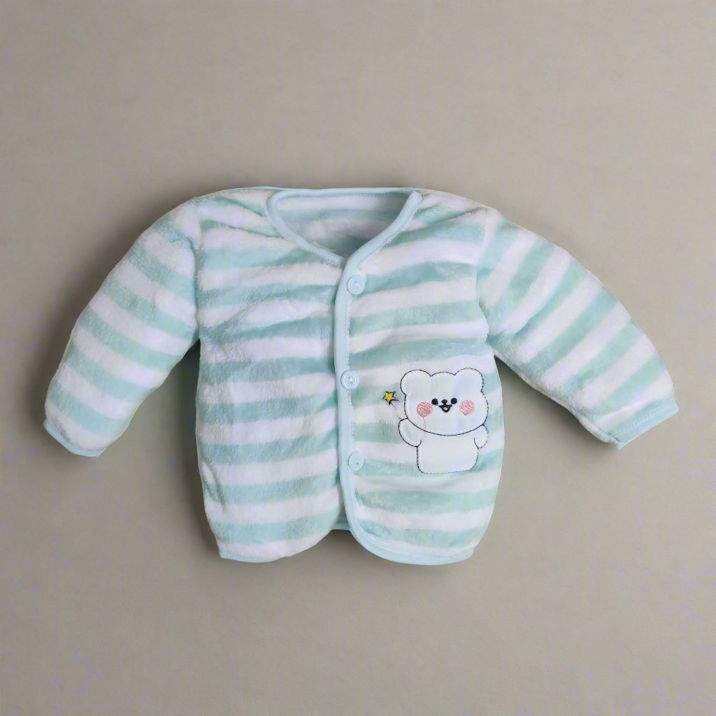 Light Green Newborn Set - Adorable Pajamas, Cap, and Bib for Infants