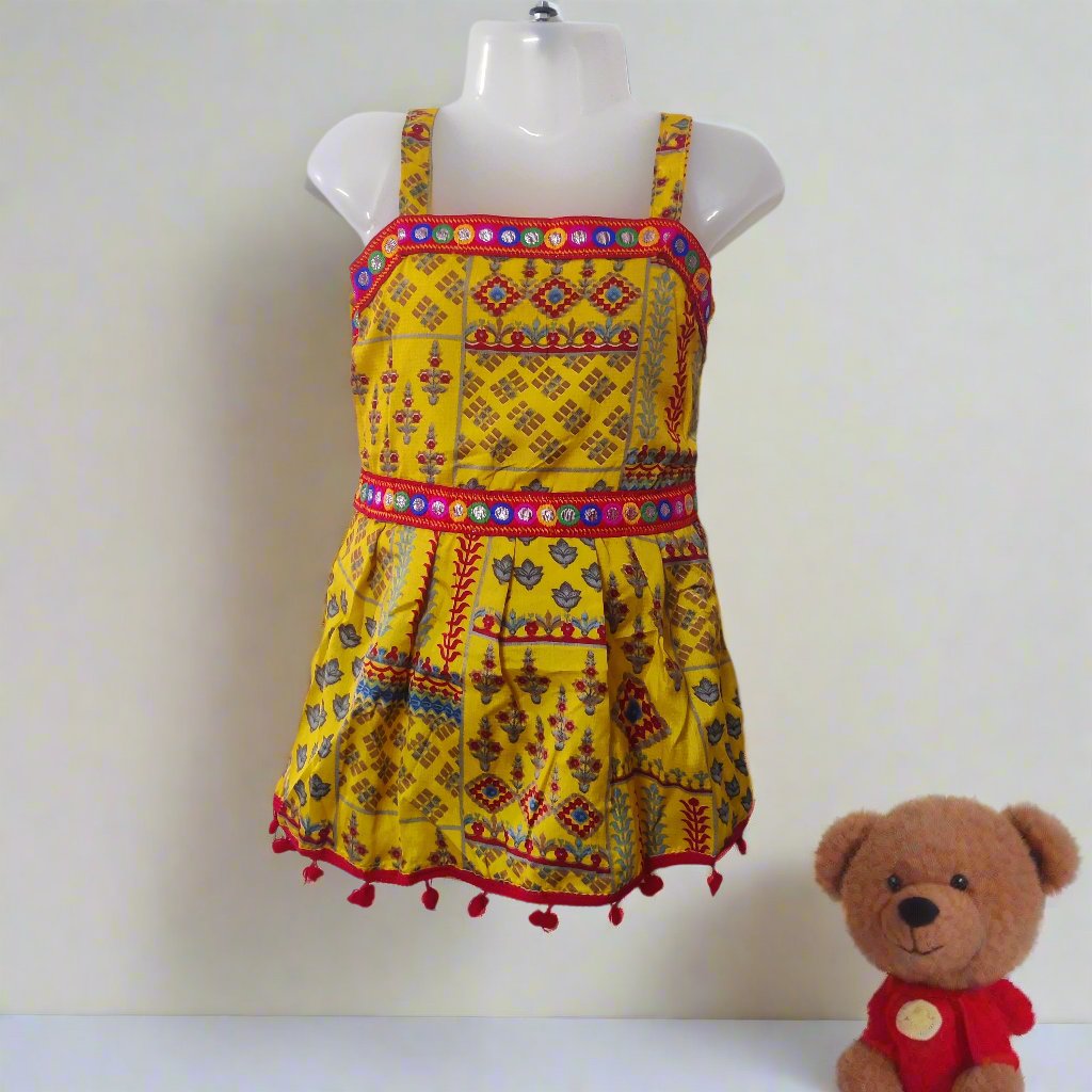 Yellow and Red Vibrant Traditional Ethnic Dress