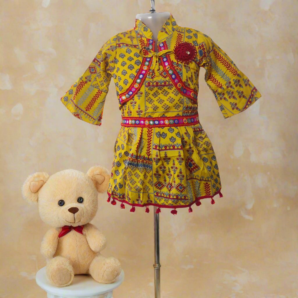 Yellow and Red Vibrant Traditional Ethnic Dress