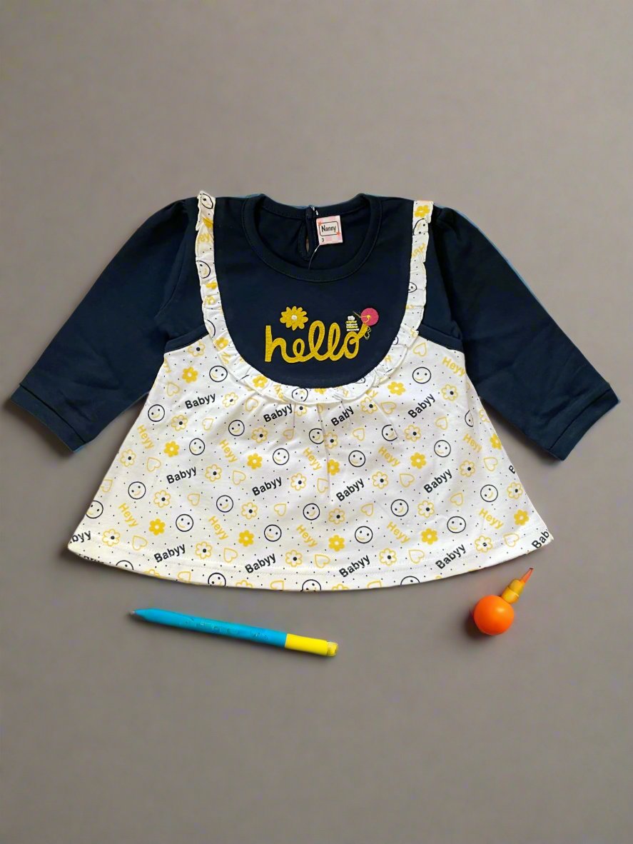 Charming and Trendy Girl's Frock and Pajama Set for Stylish Kids